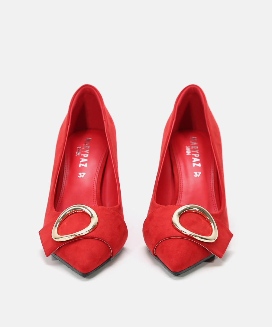 Zapatos tac&oacute;n adorno met&aacute;lico image number null